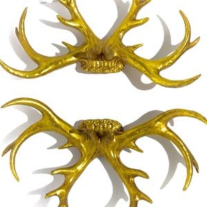 Rustic Golden Decorative Antlers Home Decor